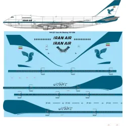 26decals 200-26 1/200 Iranair Boeing 747-200 Laser Decal