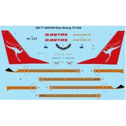 26decals 200-77 1/200 Qantas Retro Boeing 737-800 Laser Decal