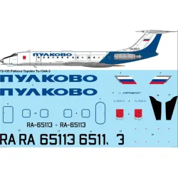 26decals 72-155 1/72 Pulkovo Tupolev Tu-134a Decal For Aircraft