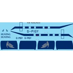 26decals 72-26 1/72 Hunting Skyvan Decal For Aircraft