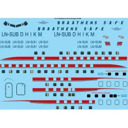 26decals 72-31 1/72 Braathens Douglas Dc-6b Decal For Aircraft