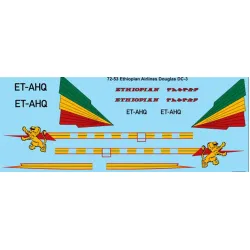 26decals 72-53 1/72 Ethiiopian Douglas Dc-3 Decal For Aircraft
