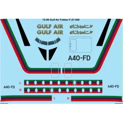 26decals 72-99 1/72 Decal Gulf Air Fokker F-27 Accessories For Aircraft