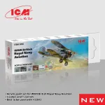 Icm 3050 Wwii British Royal Navy Aviation For Acrylic Paint Set 6 Pcs In Kit