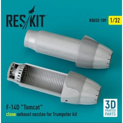 Reskit Rsu32-0159 1/32 F14d Tomcat Close Exhaust Nozzles For Trumpeter Kit 3d Printed