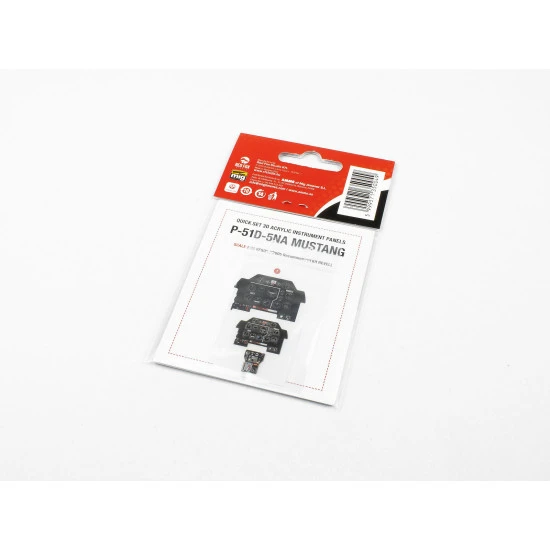 Red Fox Qs-32005 1/32 P-51d-5na Mustang 3d Acrylic Instrument Panel Set Revell