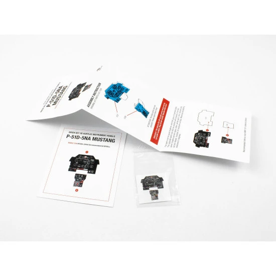 Red Fox Qs-32005 1/32 P-51d-5na Mustang 3d Acrylic Instrument Panel Set Revell