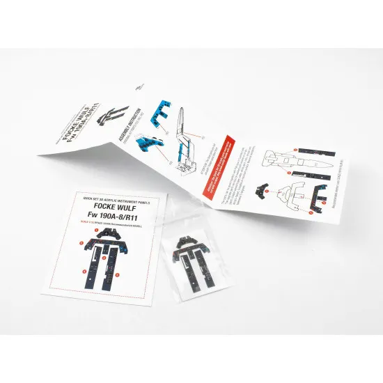 Red Fox Qs-32006 1/32 Focke Wulf Fw190 A-8/R11 Set 3d Acrylic Instrument Panel For Revell