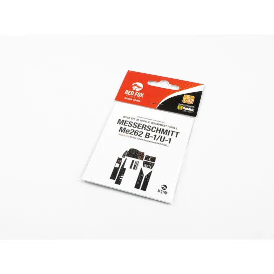 Red Fox Qs-32008 1/32 Messerschmitt Me-262 B1/U1 3d Acrylic Instrument Panel For Revell