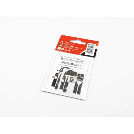 Red Fox Qs-32008 1/32 Messerschmitt Me-262 B1/U1 3d Acrylic Instrument Panel For Revell