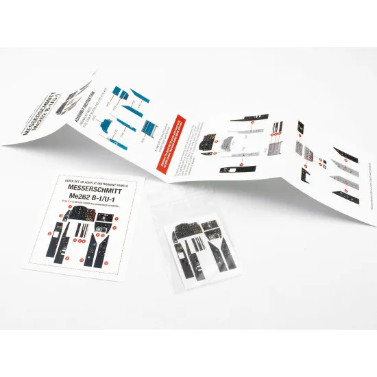 Red Fox Qs-32008 1/32 Messerschmitt Me-262 B1/U1 3d Acrylic Instrument Panel For Revell