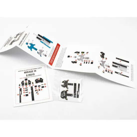 Red Fox Qs-32011 1/32 Mirage Iii E/Rd/O Quick Set 3d Acrylic Instrument Panel For Revell