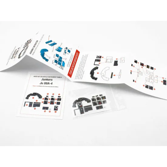 Red Fox Qs-32012 1/32 Junkers Ju 88a-4 3d Acrylic Instrument Panel Set Revell
