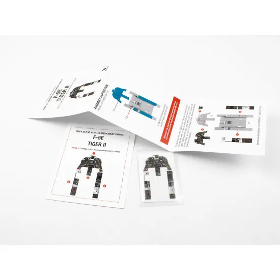 Red Fox Qs-32017 1/32 F-5e Tiger Ii 3d Acrylic Instrument Panel For Kitty Hawk