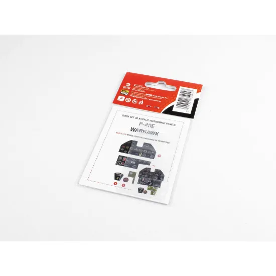 Red Fox Qs-32025 1/32 P-40e Warhawk 3d Acrylic Instrument Panel For Trumpeter