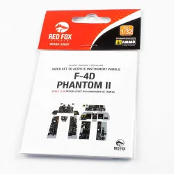 Red Fox Qs-32027 1/32 F-4d Phantom Ii 3d Acrylic Instrument Panel Set For Tamiya