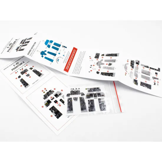 Red Fox Qs-32027 1/32 F-4d Phantom Ii 3d Acrylic Instrument Panel Set For Tamiya