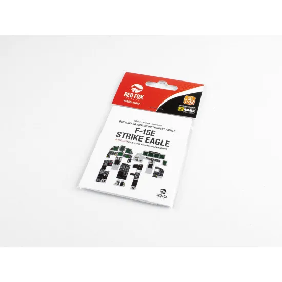 Red Fox Qs-32032 1/32 F-15e Stike Eagle 3d Acrylic Instrument Panel For Tamiya