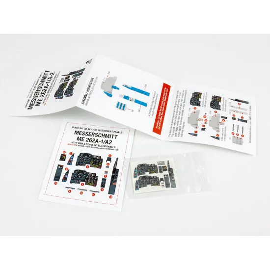Red Fox Qs-32035 1/32 Messerschmitt Me 262a-1/A-2 With R4m And Bomb Selector 3d Instrument Panel For Trumpeter