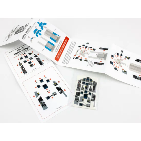 Red Fox Qs-32041 1/32 F/A-18f Super Hornet Up To Lot26 3d Acrylic Instrument Panel Revell