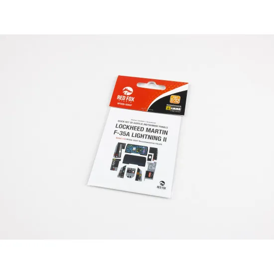 Red Fox Qs-32047 1/32 F-35a Lightning Ii 3d Acrylic Instrument Panel For Italiery/Academy