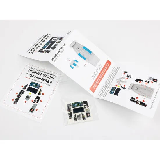 Red Fox Qs-32047 1/32 F-35a Lightning Ii 3d Acrylic Instrument Panel For Italiery/Academy