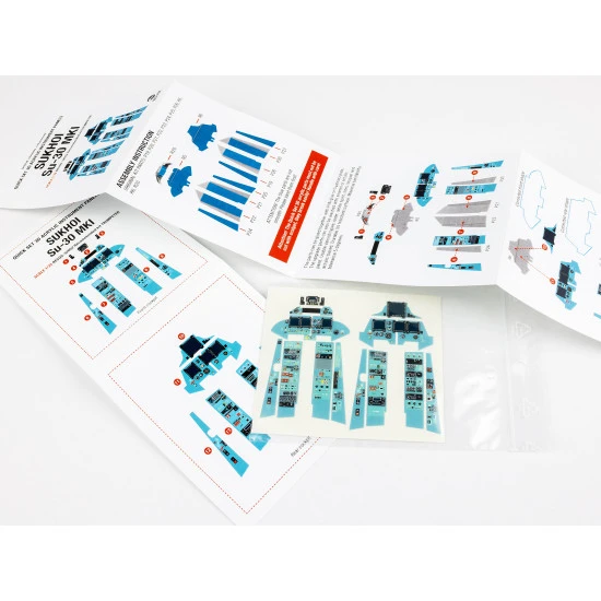 Red Fox Qs-32052 1/32 Su-30 Mki Flanker G 3d Acrylic Instrument Panel Trumpeter
