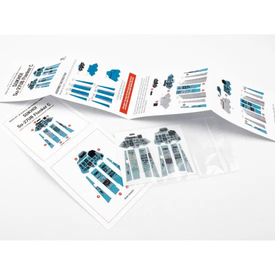 Red Fox Qs-32057 1/32 Sukhoi Su-27 Flanker C Ub 3d Acrylic Instrument Panel For Trumpeter