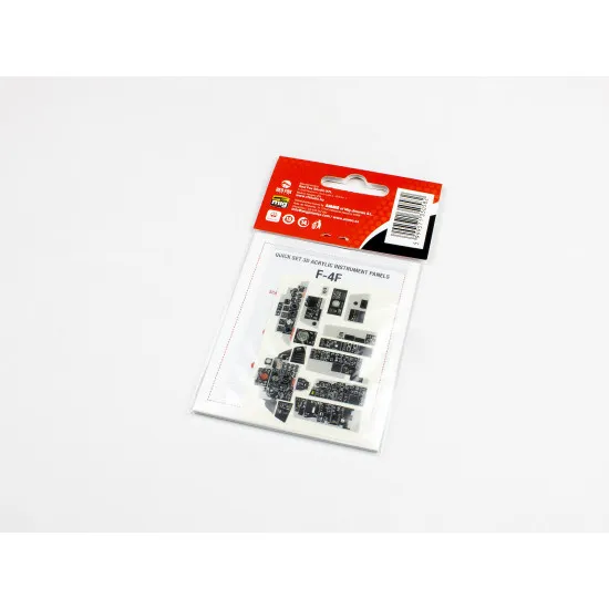 Red Fox Qs-32059 1/32 F-4f Phantom Ii 3d Acrylic Instrument Panel Set For Revell