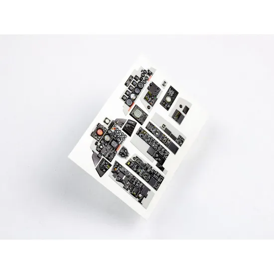 Red Fox Qs-32059 1/32 F-4f Phantom Ii 3d Acrylic Instrument Panel Set For Revell