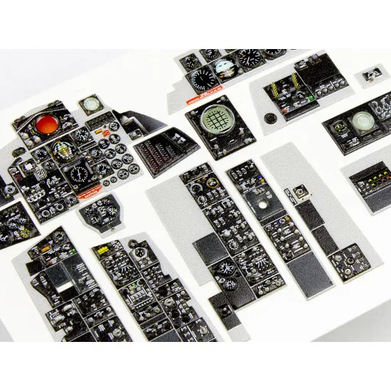 Red Fox Qs-32059 1/32 F-4f Phantom Ii 3d Acrylic Instrument Panel Set For Revell