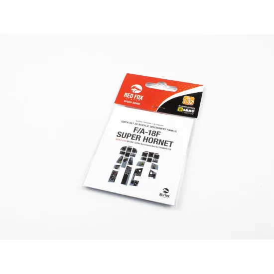 Red Fox Qs-32060 1/32 F/A-18f Super Hornet 3d Acrylic Instrument Panel For Trumpeter