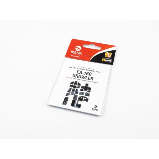 Red Fox Qs-32061 1/32 Ea-18 Growler 3d Acrylic Instrument Panel For Trumpeter