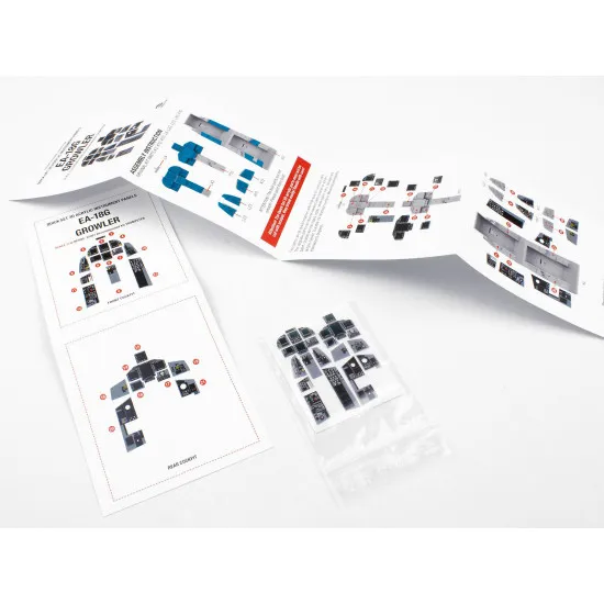 Red Fox Qs-32061 1/32 Ea-18 Growler 3d Acrylic Instrument Panel For Trumpeter