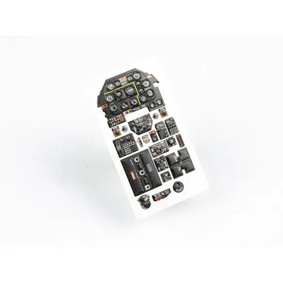 Red Fox Qs-32080 1/32 F-6d Mustang 3d Acrylic Instrument Panel Set Tamiya