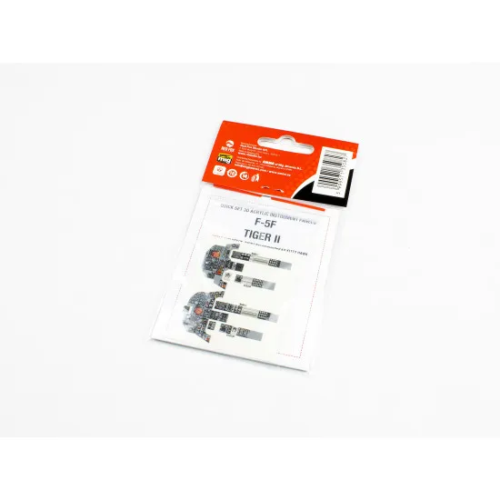 Red Fox Qs-32083 1/32 F-5f Tiger Ii 3d Acrylic Instrument Panel For Kitty Hawk