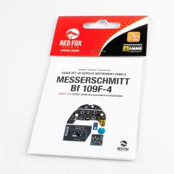 Red Fox Qs-32095 1/32 Messerschmitt Bf 109f-4 3d Acrylic Instrument Panel Hasegawa