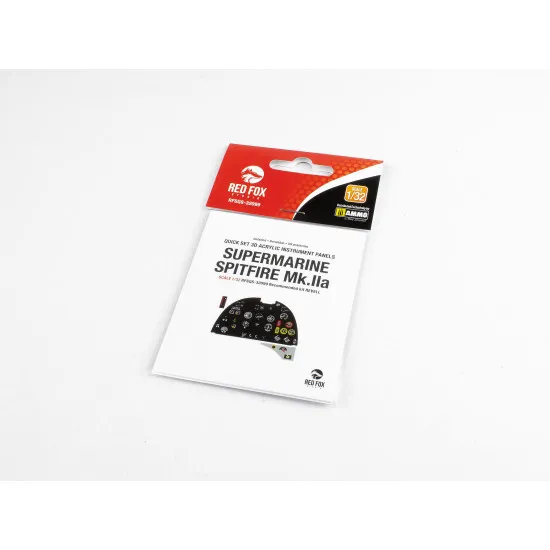 Red Fox Qs-32099 Supermarine Spitfire Mk.iia 3d Acrylic Instrument Panel Revell