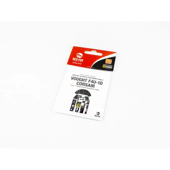 Red Fox Qs-32105 1/32 Vought F4u-1d Corsair 3d Acrylic Instrument Panel For Tamiya