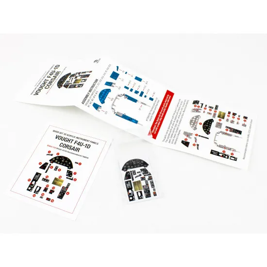 Red Fox Qs-32105 1/32 Vought F4u-1d Corsair 3d Acrylic Instrument Panel For Tamiya