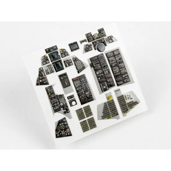 Red Fox Qs-32107 1/32 Grumman F-14a Tomcat 3d Acrylic Instrument Panel Trumpeter