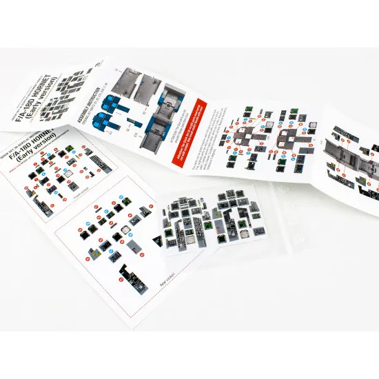 Red Fox Qs-32111 1/32 F/A-18d Early Hornet 3d Acrylic Instrument Panel For Academy