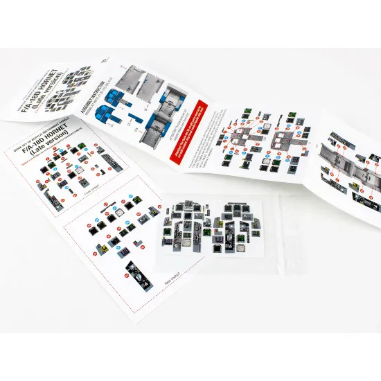 Red Fox Qs-32119 1/32 F/A-18d Late Hornet 3d Acrylic Instrument Panel Kinetic