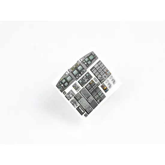 Red Fox Qs-35009 1/35 Ch-47d Late Chinook Helicopter 3d Instrument Panel Set For Trumpeter