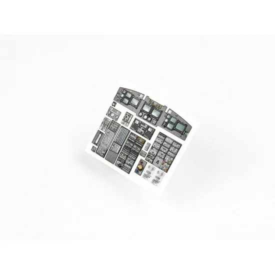 Red Fox Qs-35009 1/35 Ch-47d Late Chinook Helicopter 3d Instrument Panel Set For Trumpeter