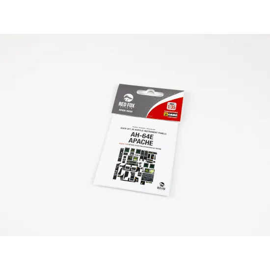 Red Fox Qs-35025 1/35 Ah-64e Apache Helicopter 3d Acrylic Instrument Panel Fortakom