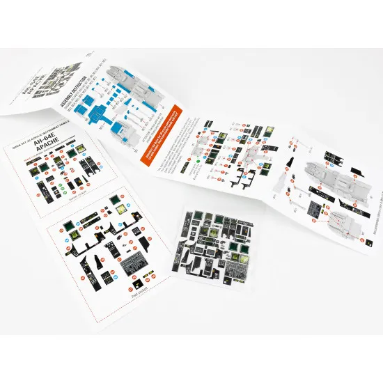 Red Fox Qs-35025 1/35 Ah-64e Apache Helicopter 3d Acrylic Instrument Panel Fortakom