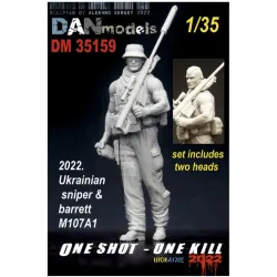 Us Stock Dan Models 35159 - 1/35 Ukrainian Sniper And Barrett M107a1 One Shot One Kill Ukraine 2022 Russian Ukrainian War 2022