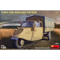 Miniart 35371 - 1/35 - Tempo E400 Hochlader Pritsche German 3 Wheel Delivery Truck