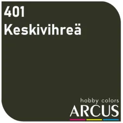 Arcus 401 Enamel Paint Finnish Air Force Keskivihrea Saturated Color